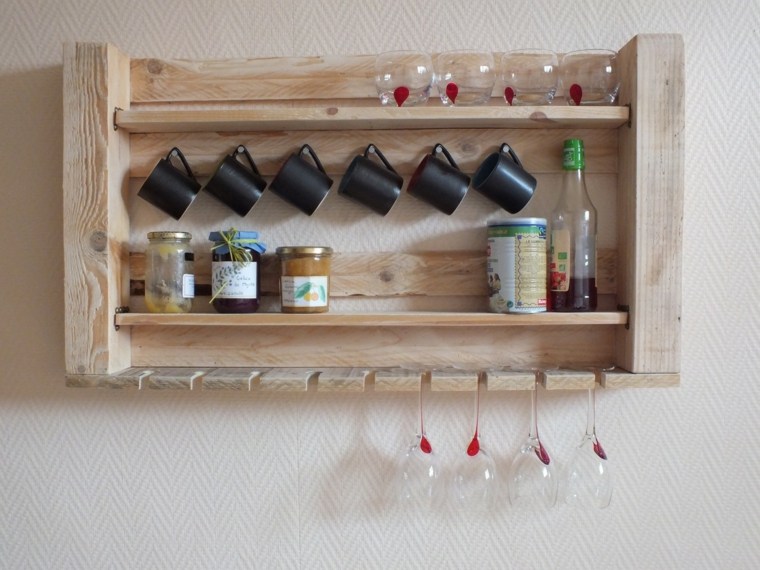 木製パレットのアイデアDIY棚キッチン収納