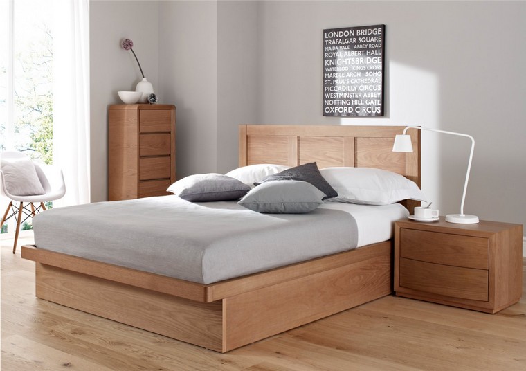 odaberite ideju kreveta za spavaću sobu drveni okvir interijer dekor trend namještaj spavaća soba
