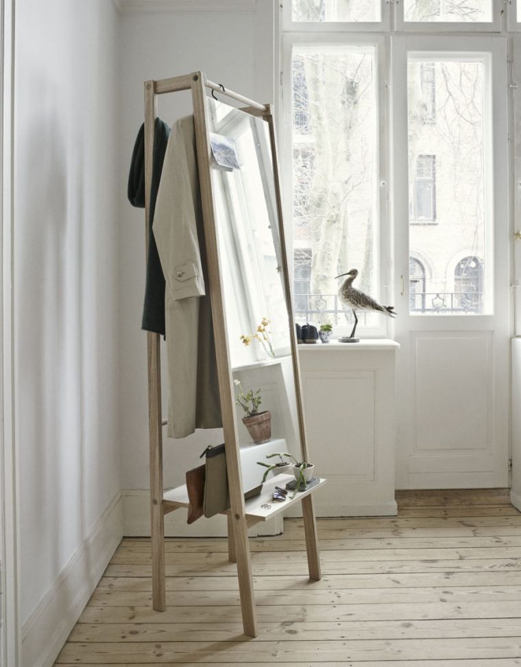 ogledalo u sobi za odrasle ogledalo drveni okvir u boji bijela boja