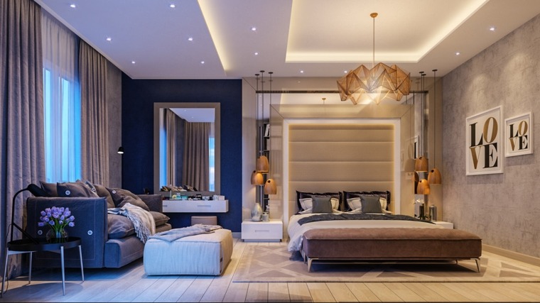 interjero dizaino apšvietimas pakabinama lempa lovos grindų kiliminė sofa