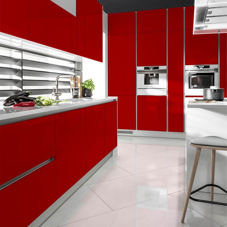 isola cucina rossa design di che colore cucina