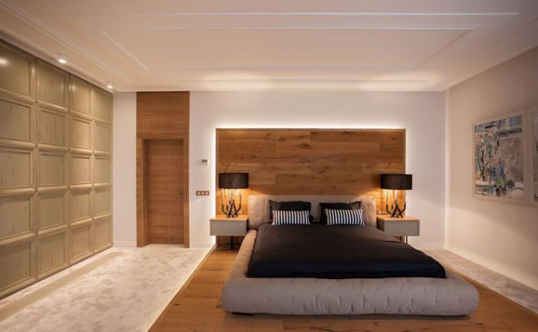 deco-legno-camera da letto-piattaforma-letto-led-illuminazione-idee