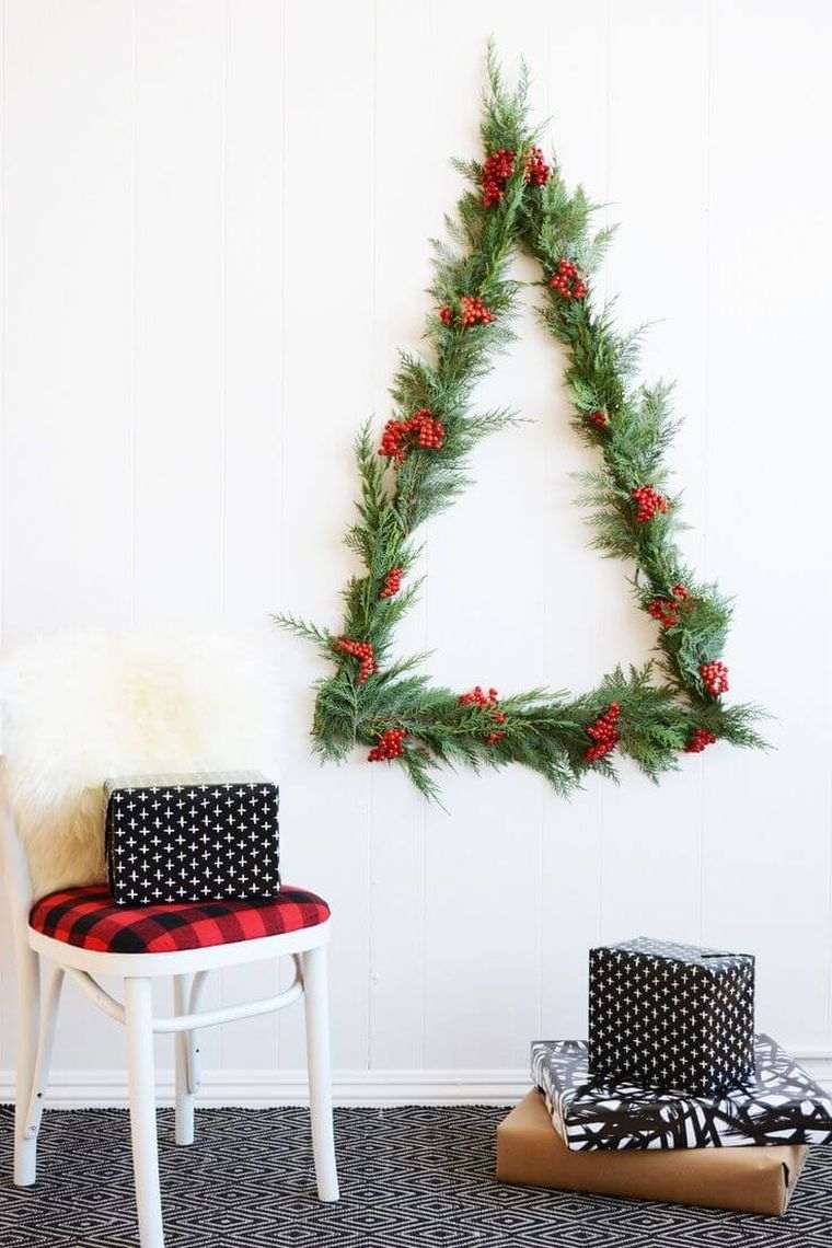 diy-božićno drvce-mini-zidni ukrasi