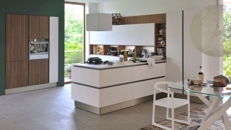 luci sospese per armadietto in legno con vernice da cucina bianca grigia