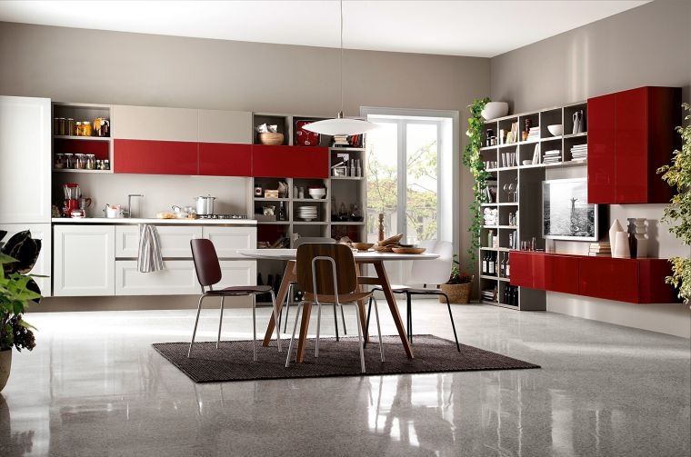 immagine cucina bianca armadio da cucina moderno