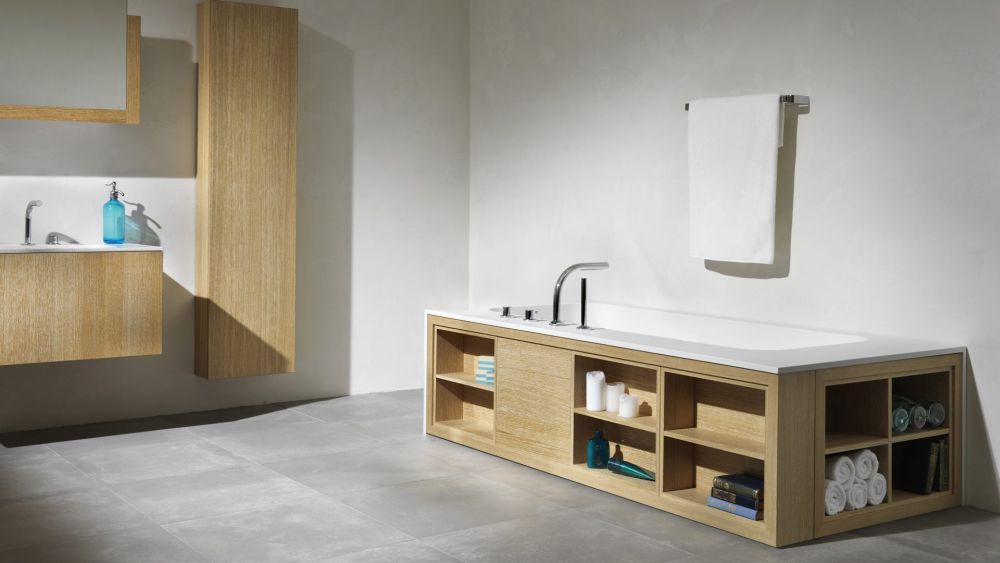 bagno semplice e moderno pratico mobiletto per vasca da bagno