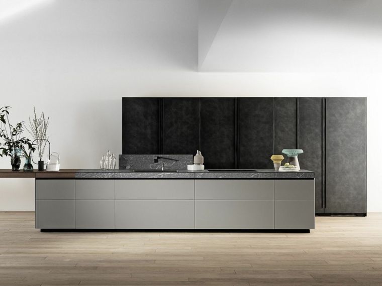 cucina-contemporanea-marmo-grigio-idea-nero-top-di-lavoro