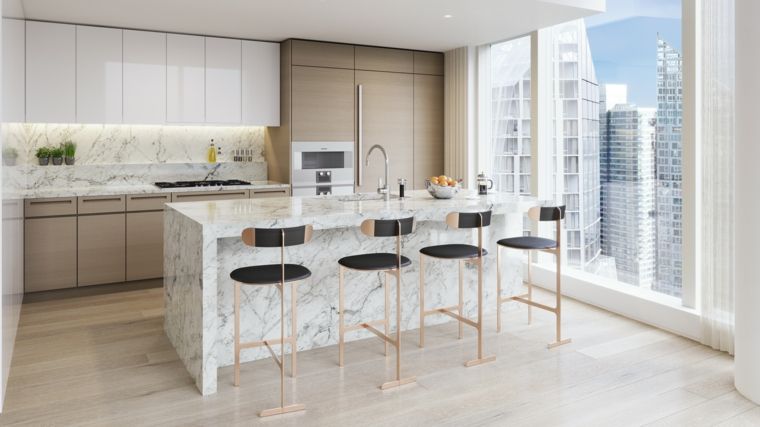 現代的なキッチンの装飾バー-スツール-ベージュ-色-家具