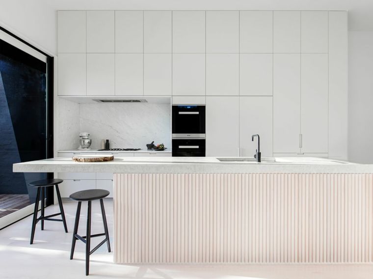 cucina-scandinava-contemporanea-isola-luce-piano-di-lavoro-cemento