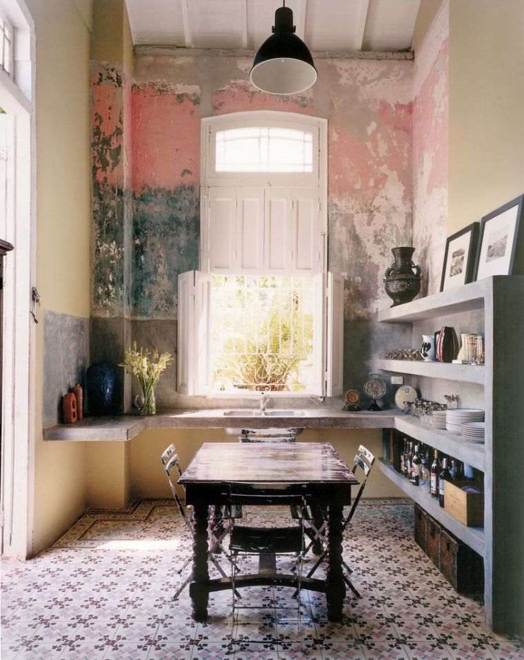 wabi sabi deco-virtuvė-maža erdvė