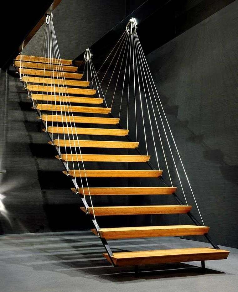 フローティング階段-手すり-ワイヤーロープ