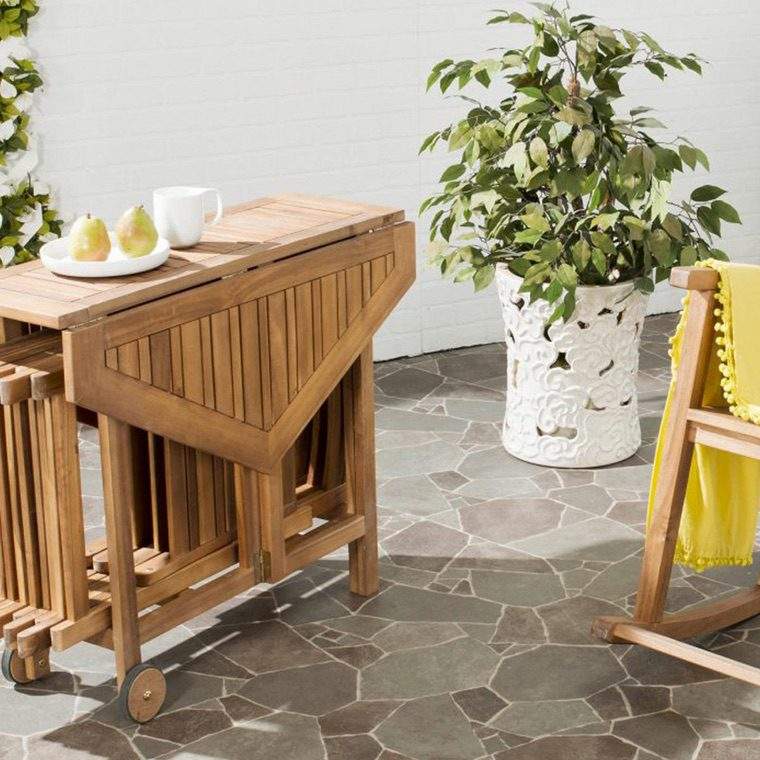 折りたたみ式木製テーブル