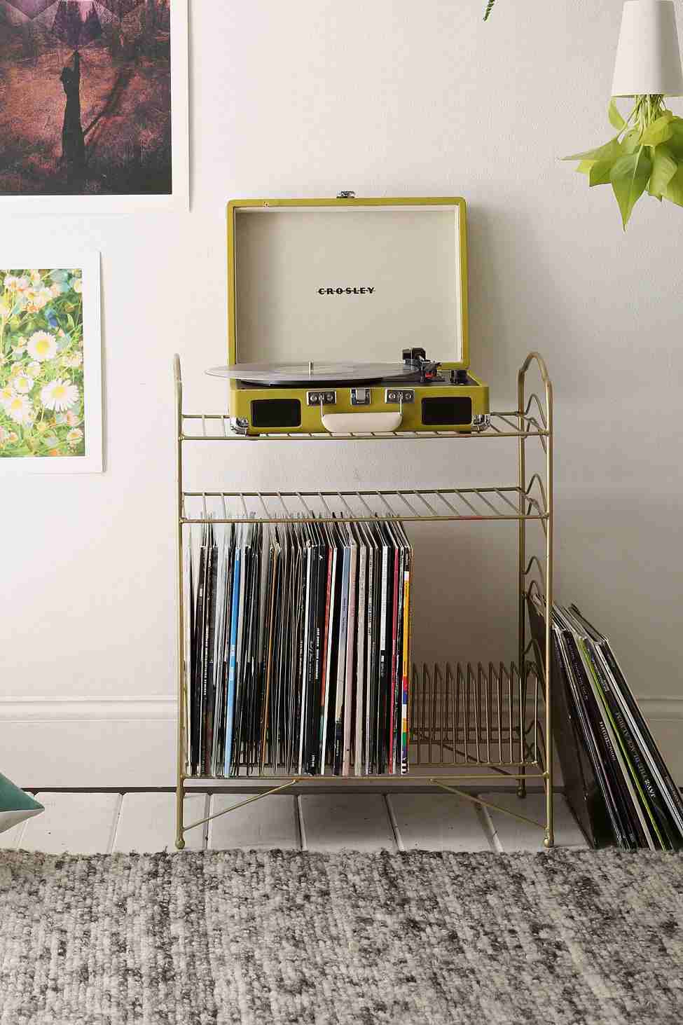 spazio di archiviazione vinili idea stoccaggio scaffalature in vinile design semplice