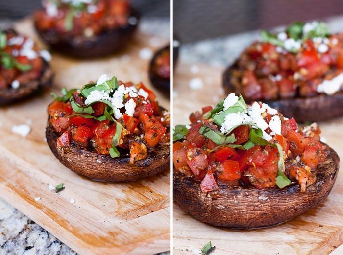 Portobello gomba apero crostini recept