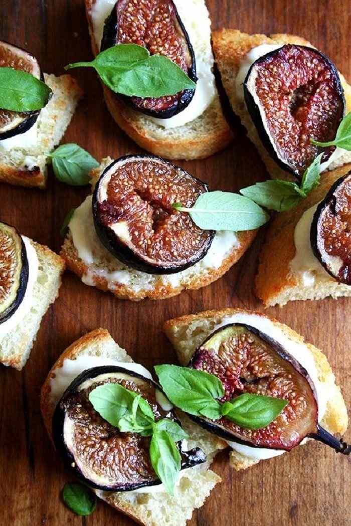 pirítós crostini bruschette egyszerű receptek édes reggeli