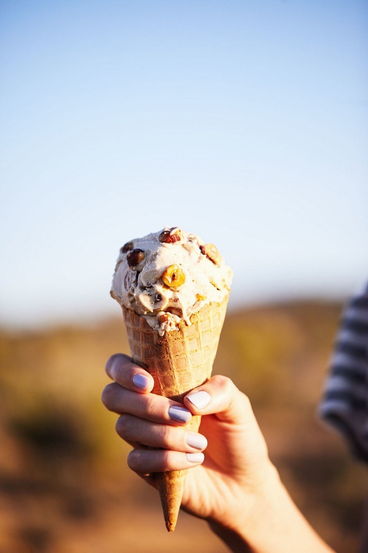 自家製アイスクリームレシピのアイデア健康的なバランスの取れたヘーゼルナッツ
