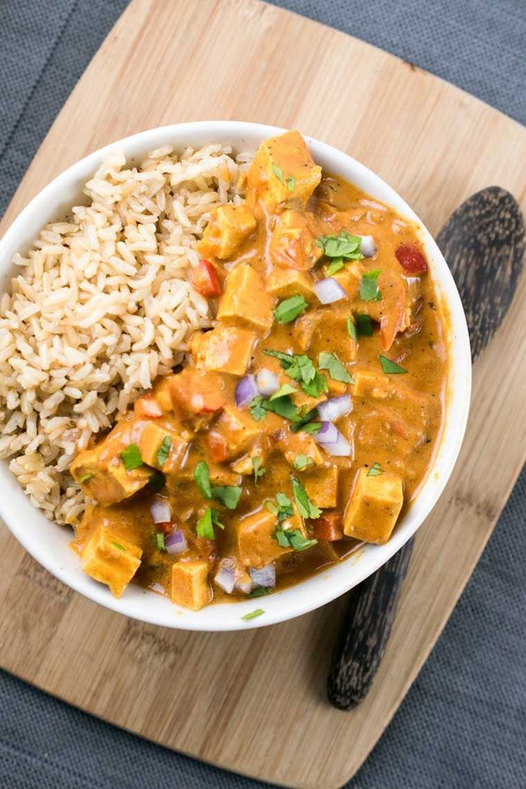 tofu vegán recept ötlet rizs étel indiai konyha