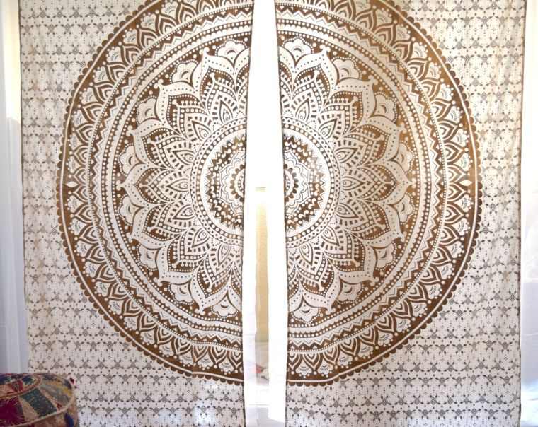 arazzo mandala decorazione della parete finestra boho chic tenda separatore pezzo