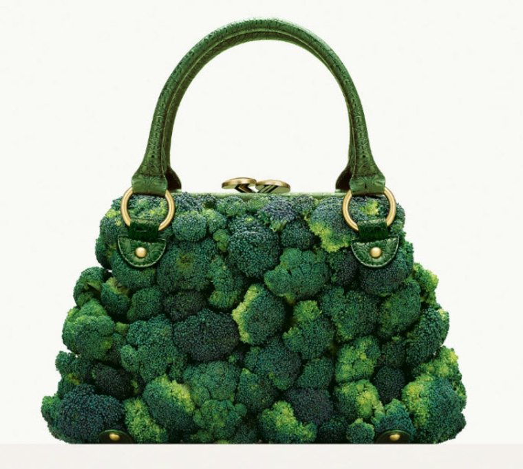 labai originali rankinės brokolių mados idėja modernaus dizaino dizainerė