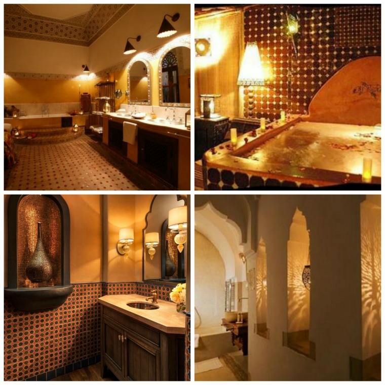 Marokkói-fürdőszoba-belső-ötletek-különféle-színek-sivatag