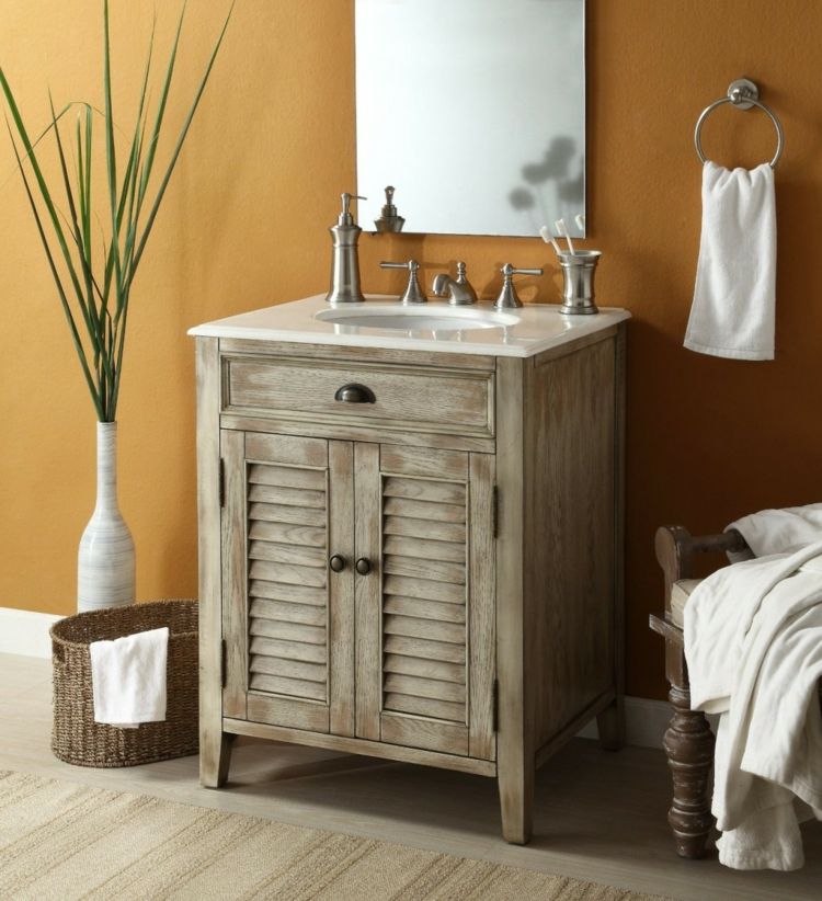 drveni ormarić za umivaonik za kupaonicu