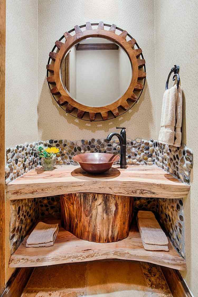 rustikalni ormar za kupaonicu od drva za kupaonicu