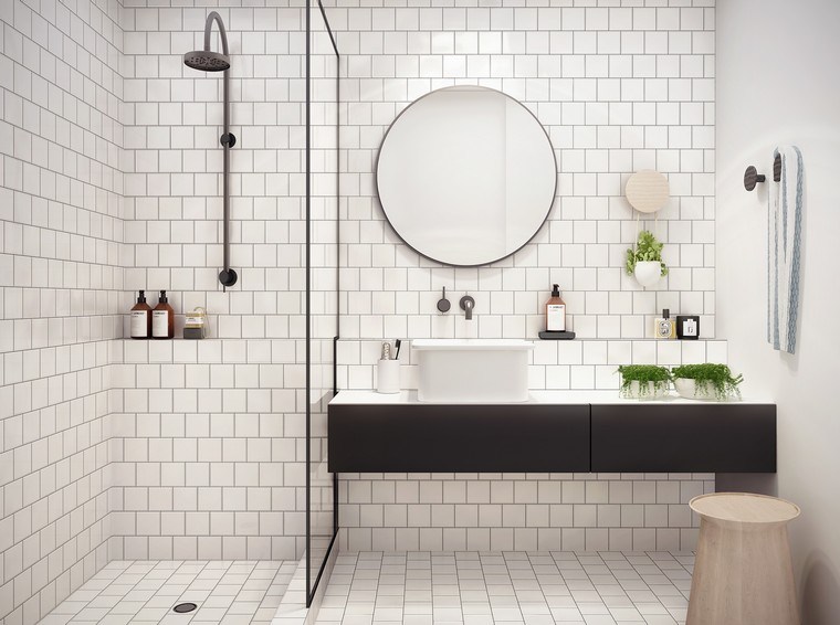 Idee per lavabo a specchio per bagno Rivestimenti per bagno doccia