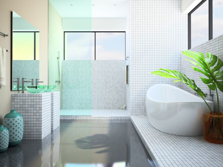 design moderno per la decorazione del bagno spa