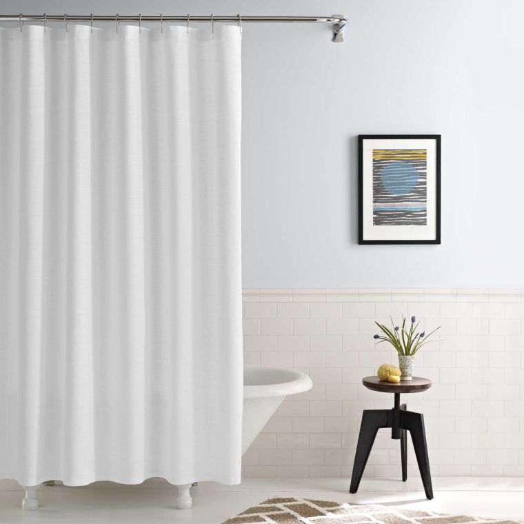 tenda da doccia bianca per bagno moderno