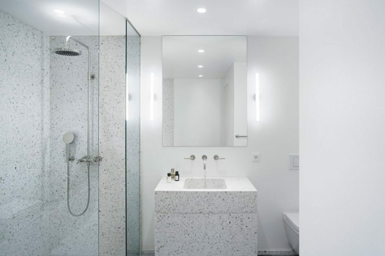 bagno di design moderno specchio alla moda cabina doccia