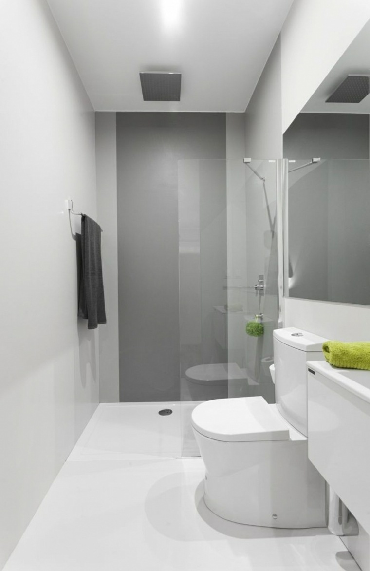 piccolo bagno in stile minimalista idea lavabo bianco wc