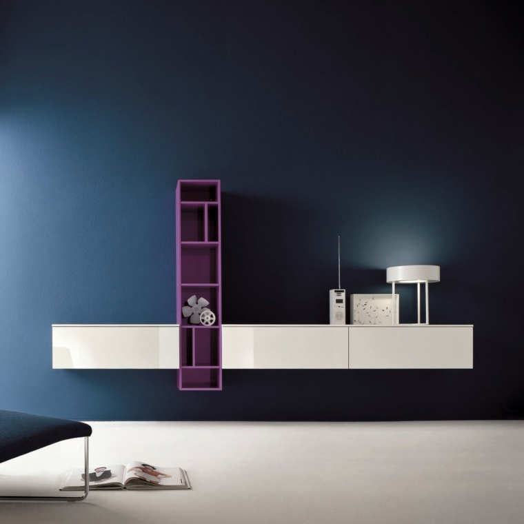 soggiorno interior design trend mobile tv idea mensole