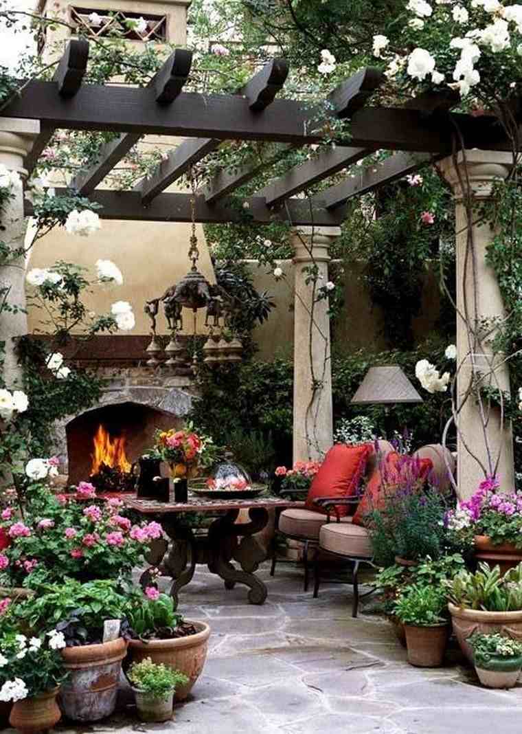 bohém nappali kert dekoráció külső ötlet