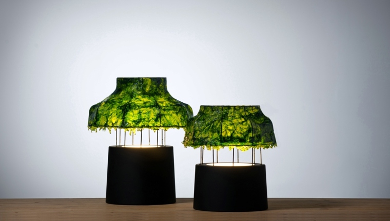 lampada da terra dal design moderno idea di design con paralume di alghe