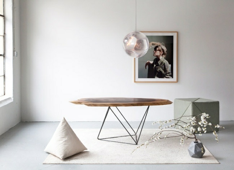 Dizajn interijera dekoracija dnevnog boravka zidni stol stolni drveni jastuk
