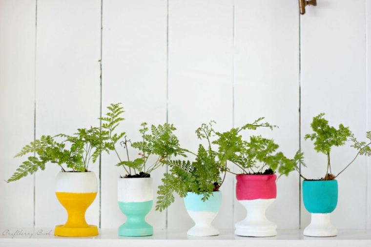 vasi di fiori colorati idea di design deco soggiorno
