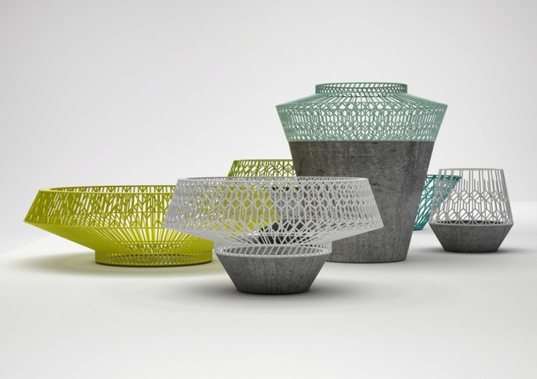 Vaso deco design vaso 3d arredamento moderno soggiorno