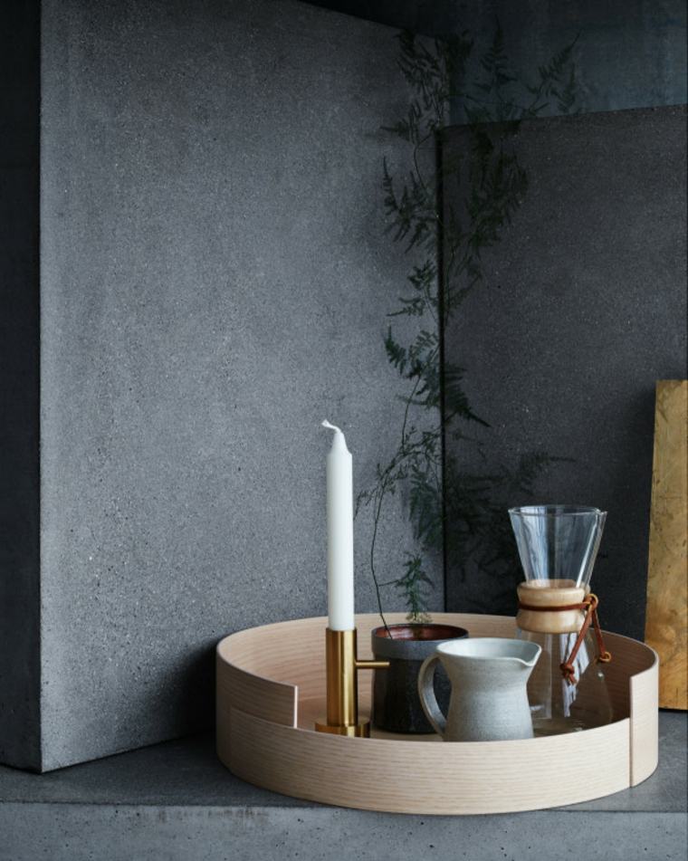 portacandele design deco soggiorno portacandele vassoio in legno