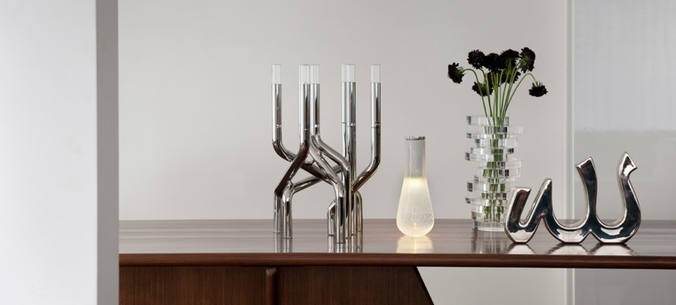 Decorazione soggiorno design portacandele candeliere fiori