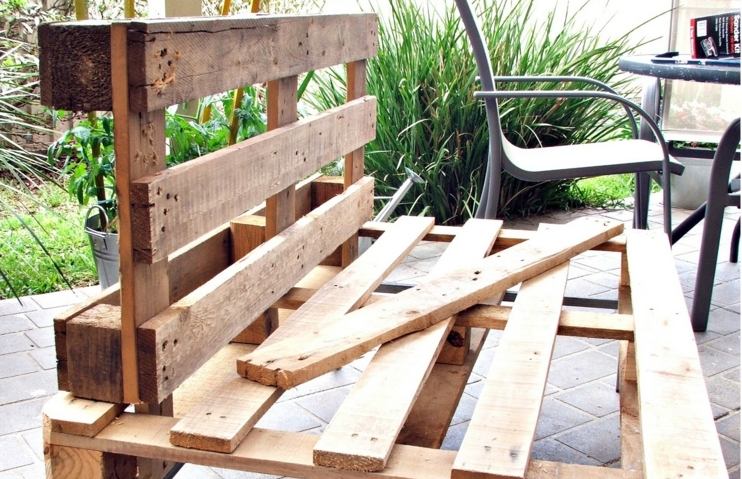 idee di pallet di legno fai da te mobili da giardino a buon mercato