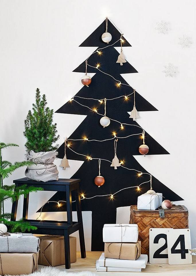 クリスマスツリー-ウォールステッカー-デコ-クリスマス-DIY