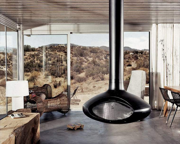 modern-szobor-ház-sivatag-kellogg-elem-belső-kandalló