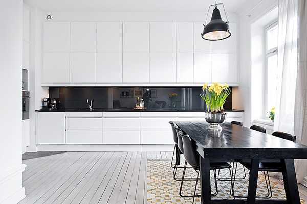 cocina minimalista blanca