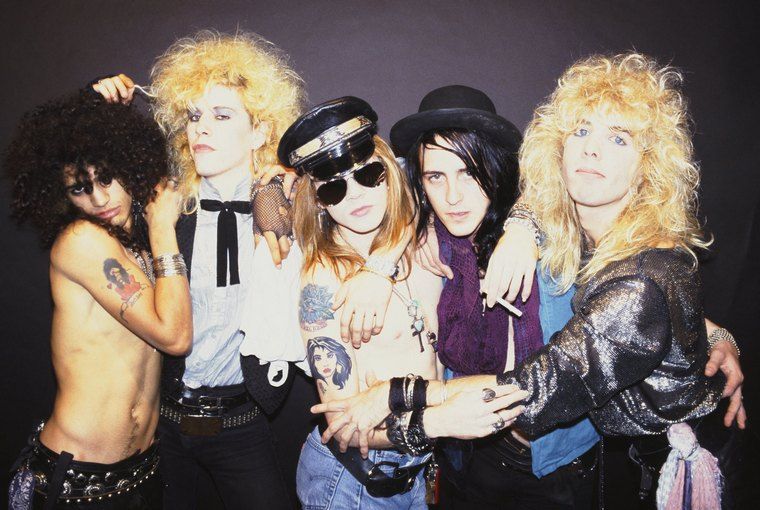 Guns n Roses ritratto di gruppo Slash