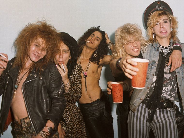 Axl Rose Izzy Stradlin Slash Steven Adler Duff McKagan grupa Guns n Roses