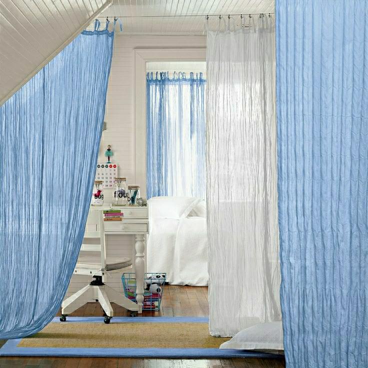 tende stanza separata idea originale tappetino camera da letto interno bianco sogno