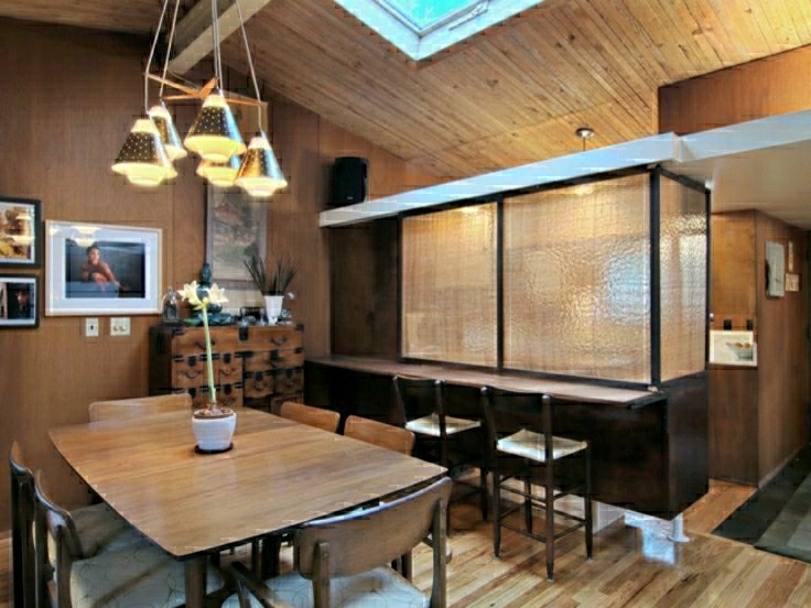 Lampada a sospensione da tavolo in legno originale di design a buon mercato divisorio cucina sala da pranzo