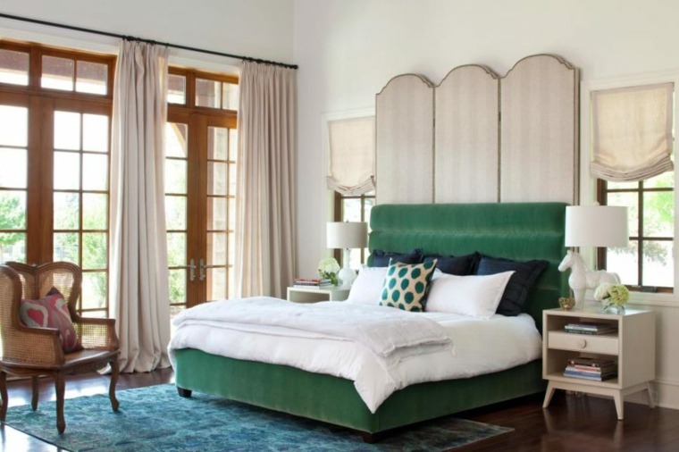 elegantna spavaća soba zeleno bijelo drvo Andrea Schumacher