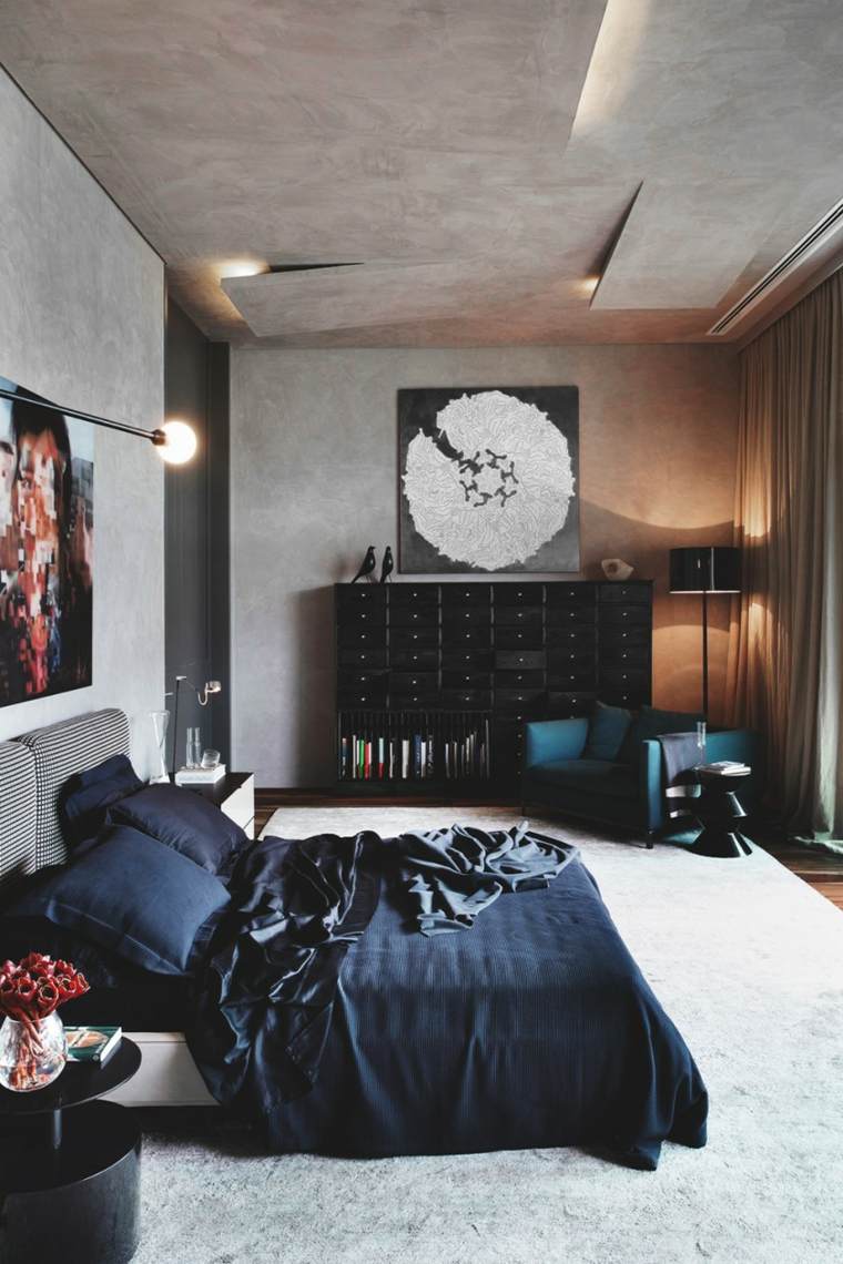šik dekor spavaće sobe industrijske boje neporeciv šarm