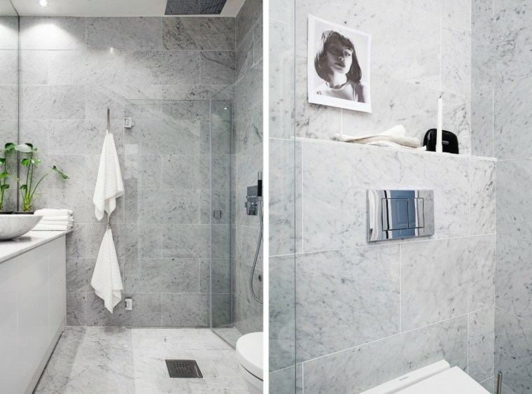 Camere da letto per adulti di design scandinavo loft bagni